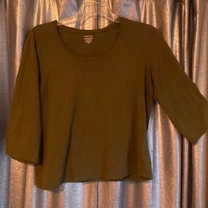 Olive George 3/4 sleeve Tshirt